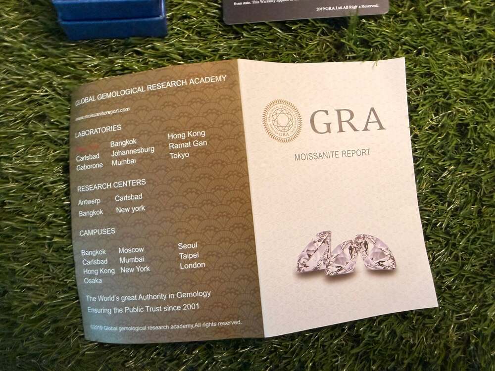 2.0 CT Round Brilliant Moissanite Engagement Ring – GRA Certified (D / VVS1) | D - Picture 5 of 5